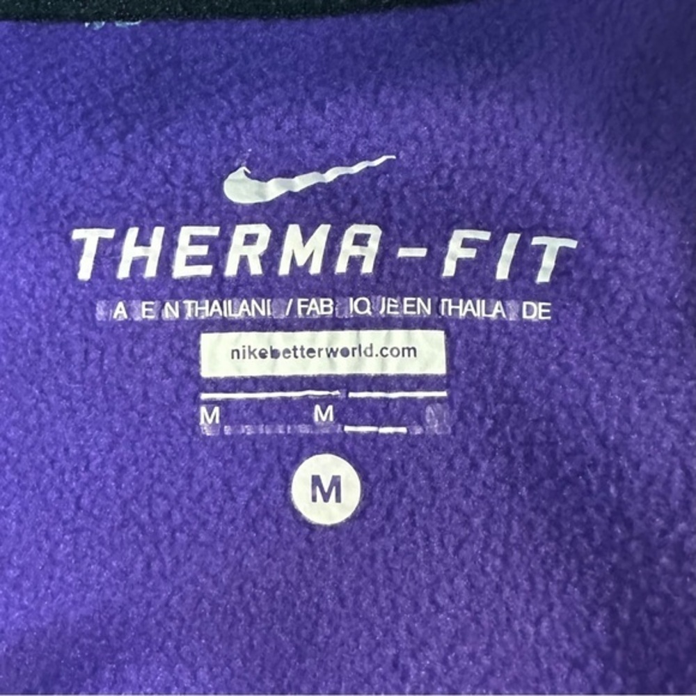 Nike Women's Purple and Teal Logo Therma Fit Lined Hoodie Sz M - Picture 3 of 4
